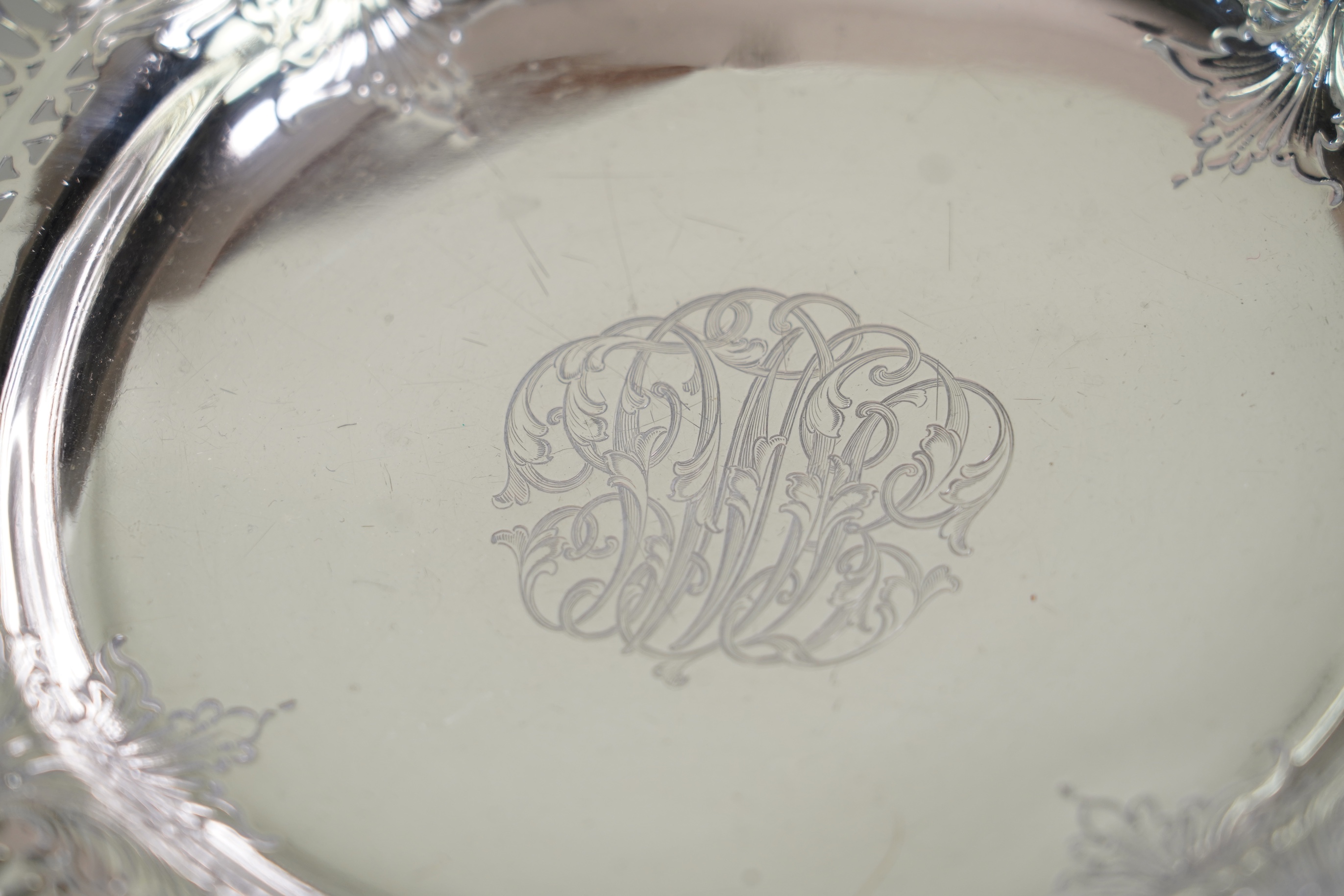 A late 19th/early 20th century North American pierced sterling dish by Black, Starr and Frost